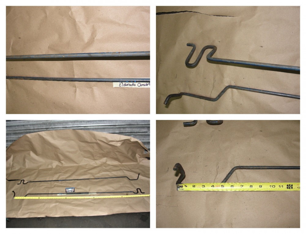 OEM 1973 1974 1975 1976 Cadillac Eldorado Convertible TRUNK LID HINGE SUPPORT TENSION TORSION RODS #9623169 RH, #9623170 LH - Image 11