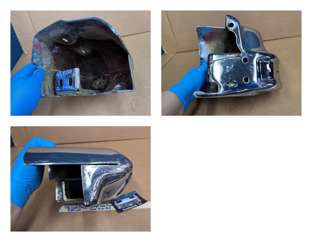 OEM 1973 Cadillac Eldorado RIGHT PASSENGER SIDE FRONT BUMPER END LOWER #3515595 - Image 12