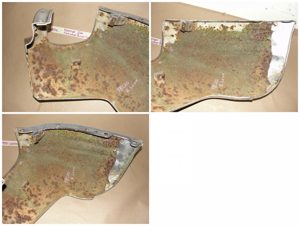 OEM 1958 Cadillac Deville Eldorado Fleetwood RIGHT PASSENGER SIDE FRONT BUMPER END LOWER #3511183 - Image 12