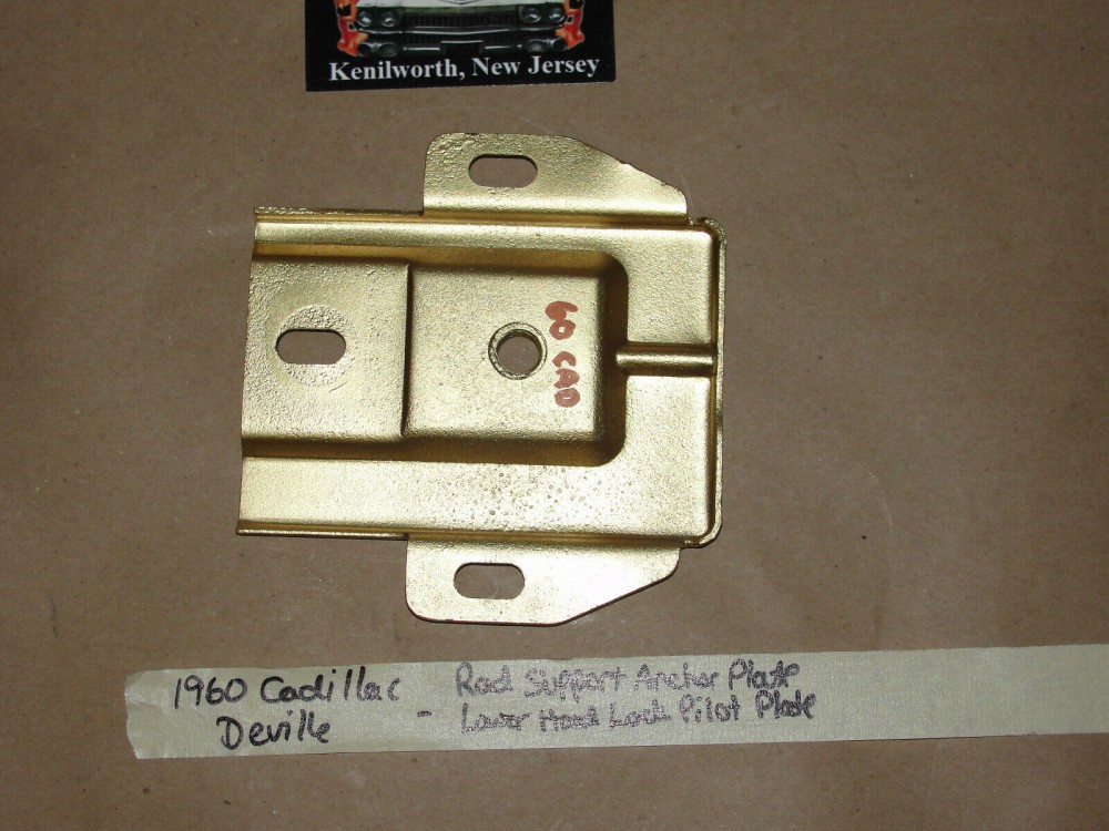 OEM 1959 1960 Cadillac Deville Eldorado Fleetwood RADIATOR SUPPORT HOOD ADJUSTER LOCK POST PILOT PLATE #3511696 - Image 12