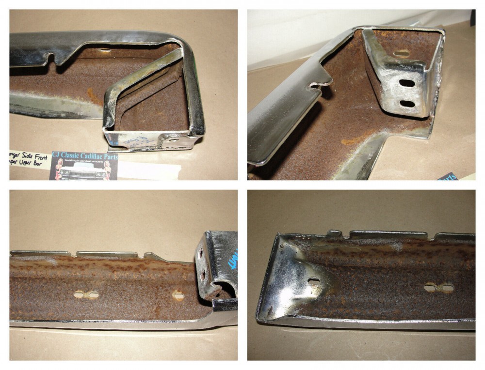 OEM 1974 1975 1976 Cadillac Deville Fleetwood Calais RIGHT PASSENGER SIDE FRONT BUMPER UPPER END CORNER BAR #3516090 - Image 12