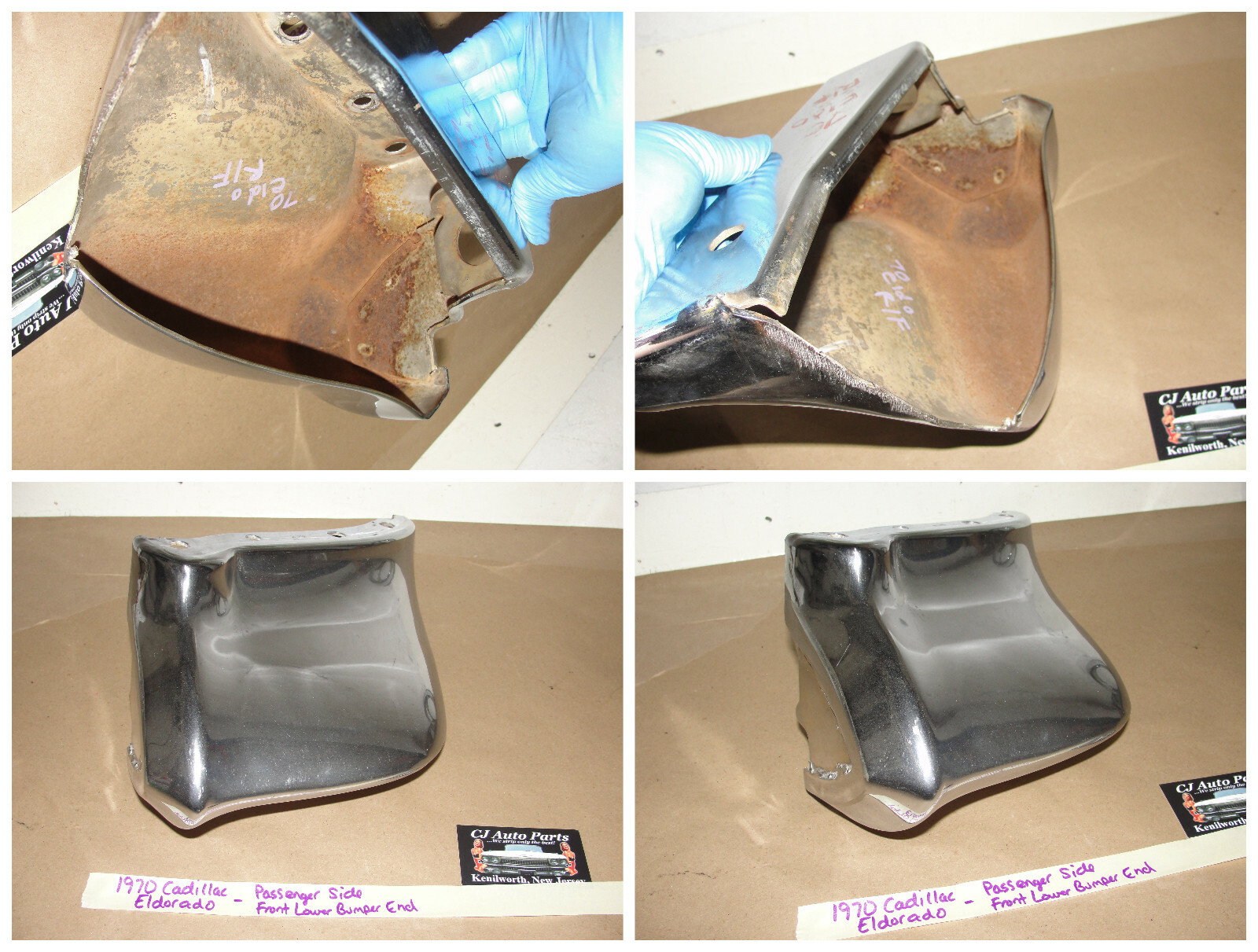 OEM 1967 1968 1969 1970 Cadillac Eldorado RIGHT PASSENGER SIDE LOWER FRONT BUMPER END CORNER #3513942 - Image 12