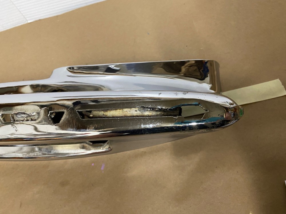 OEM 1974 1975 1976 Cadillac Deville Calais Fleetwood LEFT DRIVER SIDE BACK REAR CHROME BUMPER END #3515870 - Image 12