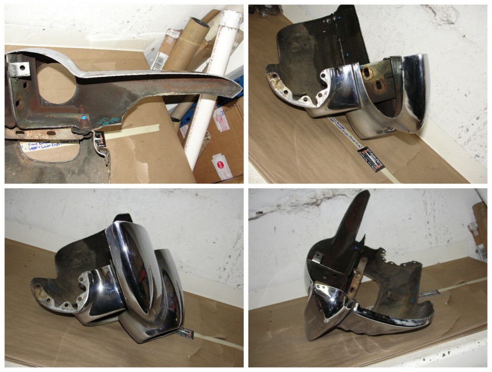 OEM 1958 Cadillac Deville Eldorado Fleetwood LEFT DRIVER SIDE FRONT BUMPER END UPPER & LOWER #3511182 - Image 12