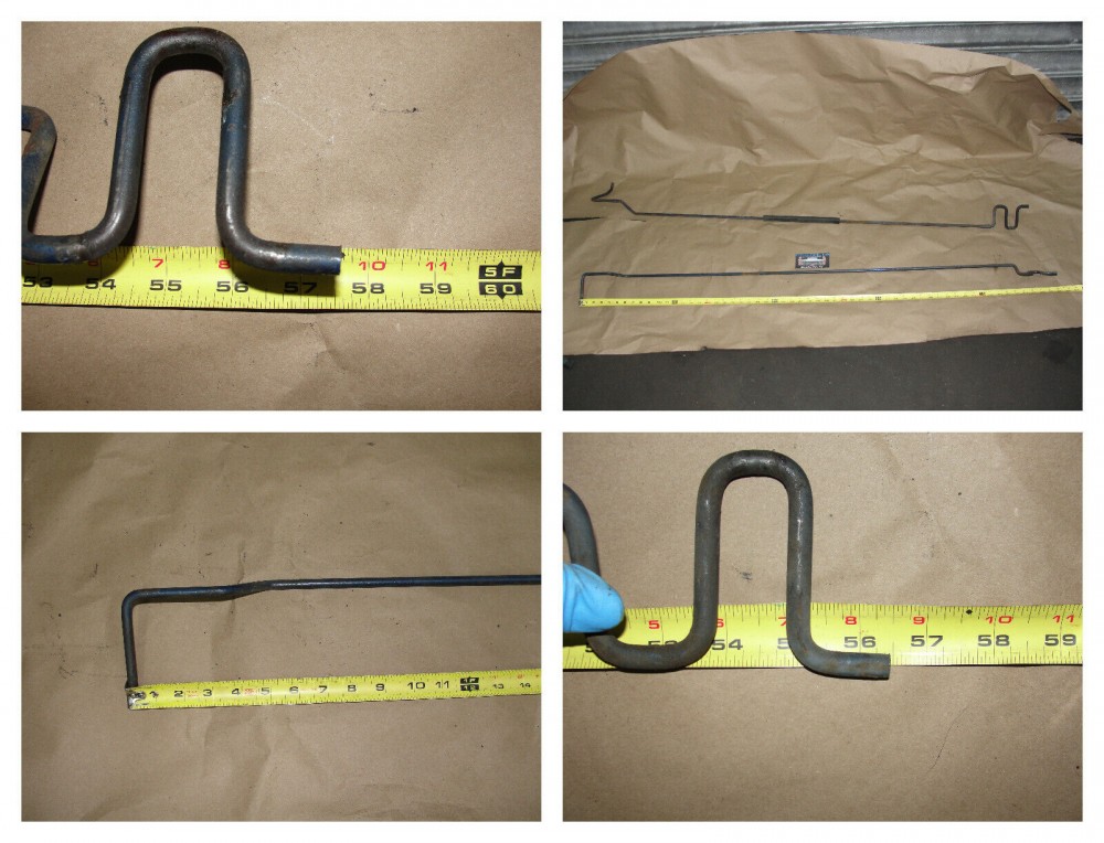 OEM 1973 1974 1975 1976 Cadillac Eldorado Convertible TRUNK LID HINGE SUPPORT TENSION TORSION RODS #9623169 RH, #9623170 LH - Image 12