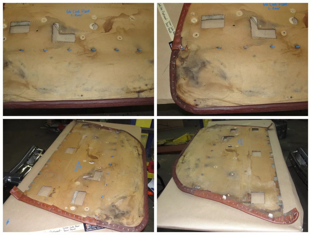 OEM 1965 1966 Cadillac Fleetwood Brougham Sedan Deville LEFT REAR DOOR PANEL & TRIM MOLDING - Image 12