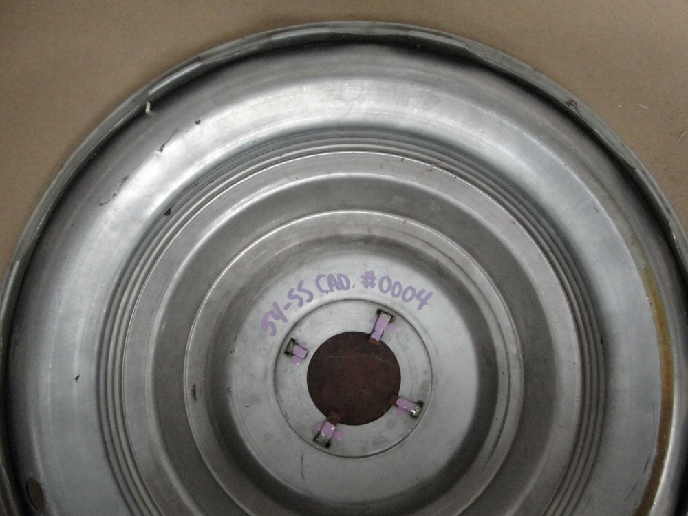 OEM 1954 1955 Cadillac Deville Eldorado Fleetwood 15" HUB CAP HUBCAP WHEEL COVER WITH CREST EMBLEM #0004 - Image 12