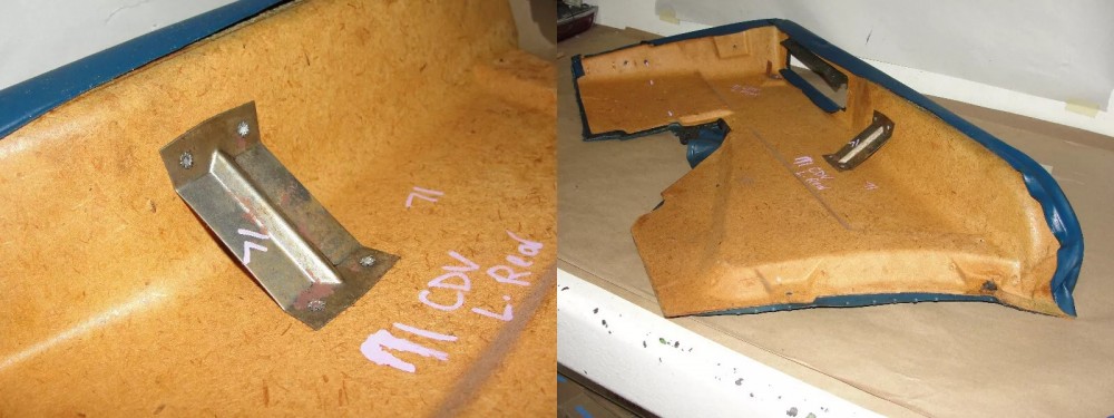 OEM 1971 1972 1973 Cadillac Coupe Deville Calais 2 Door LEFT DRIVER SIDE REAR LOWER DOOR QUARTER PANEL ARMREST - Image 12