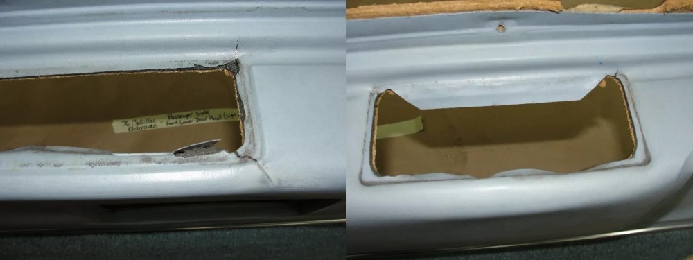 OEM 1971 1972 1973 1974 1975 1976 1977 1978 Cadillac Eldorado RIGHT PASSENGER SIDE FRONT LOWER DOOR PANEL LIGHT BLUE - Image 12
