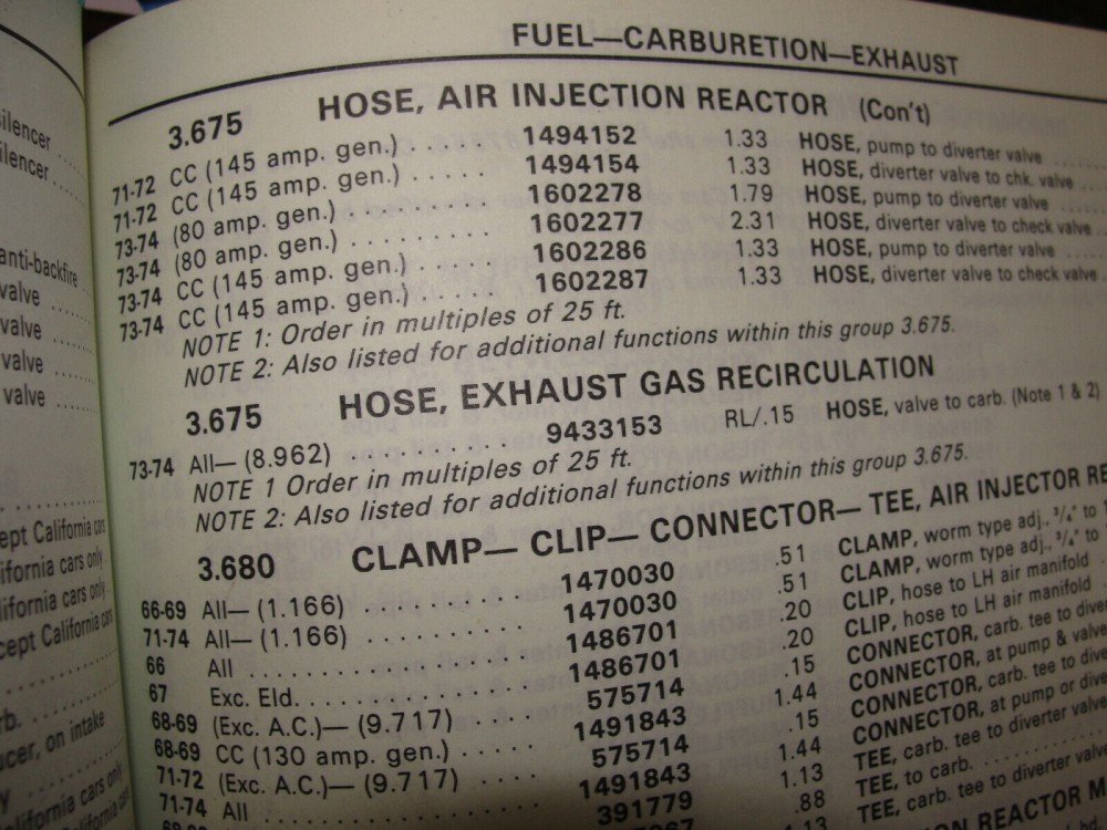 OEM 1973 1974 Cadillac Deville Calais Fleetwood Eldorado AIR SMOG PUMP DIVERTER VALVE TO CHECK VALVE ON ENGINE HOSE #1602277 - Image 12
