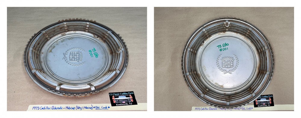 OEM 1972 1973 Cadillac Eldorado 15" HUBCAP WHEEL COVER #001 (Quantity: 1 Hub Cap) - Image 12