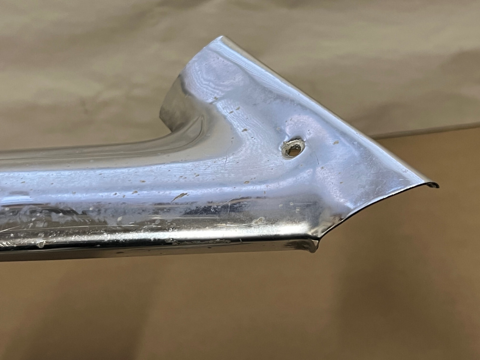 OEM 1959 1960 Cadillac Sedan Deville FLAT TOP INT. LEFT REAR WINDSHIELD C-PILLAR SIDE TRIM #4803295 - Image 12