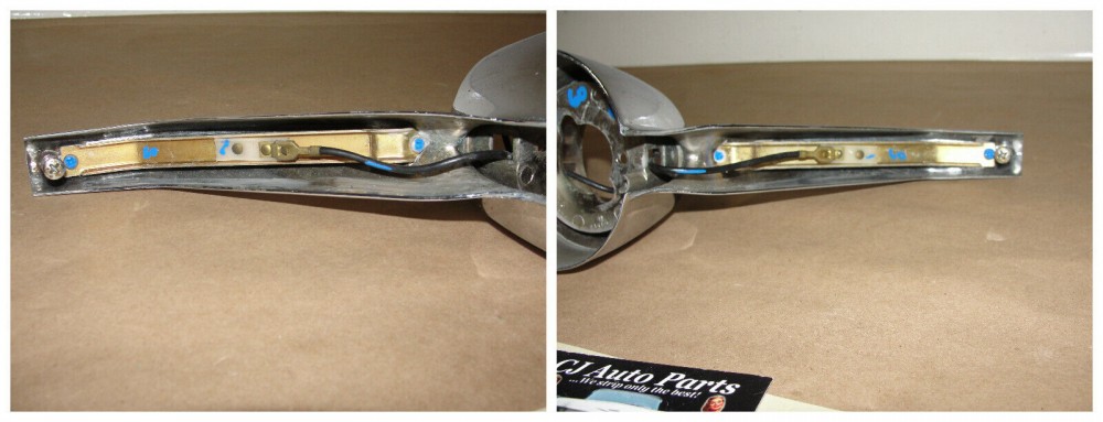 OEM 1960 Cadillac Deville Eldorado Fleetwood FLAT TOP STEERING WHEEL CHROME HORN BAR RING **TESTED** #764596 - Image 12