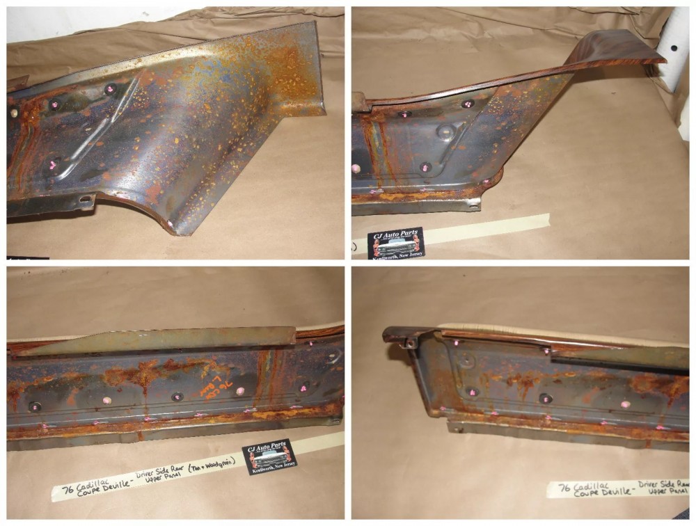 OEM 1974 1975 1976 Cadillac Coupe Deville Calais 2 Door LEFT REAR UPPER QUARTER DOOR PANEL WOODGRAIN - Image 12