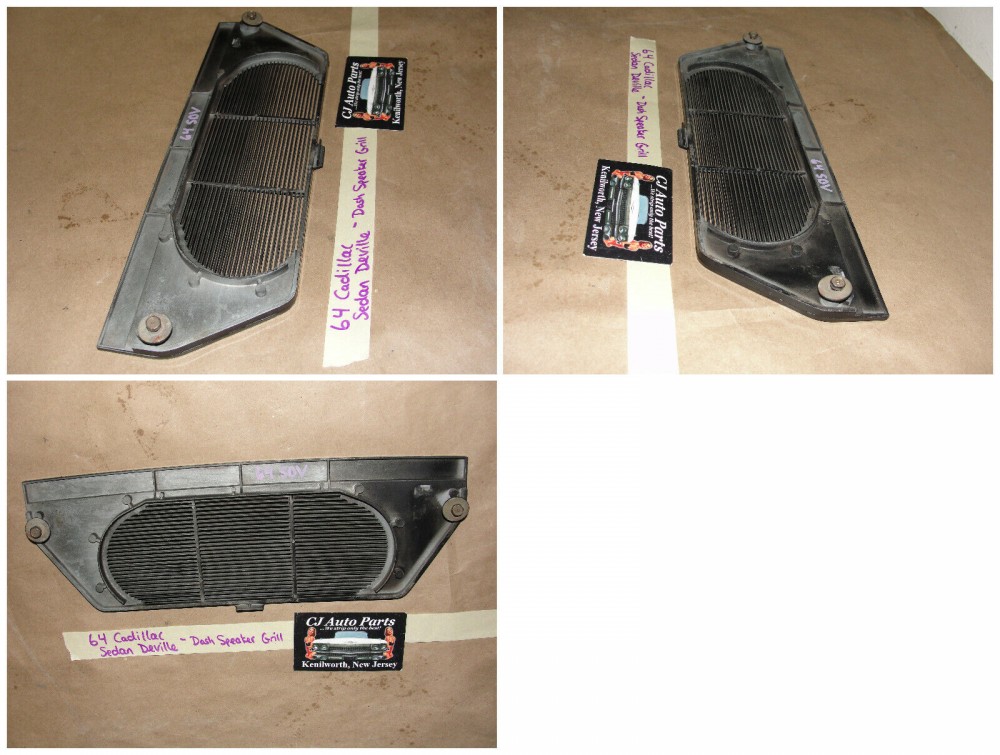 OEM 1963 1964 Cadillac Deville Eldorado Fleetwood DASH SPEAKER GRILL COVER TRIM BLACK #1479040 - Image 12
