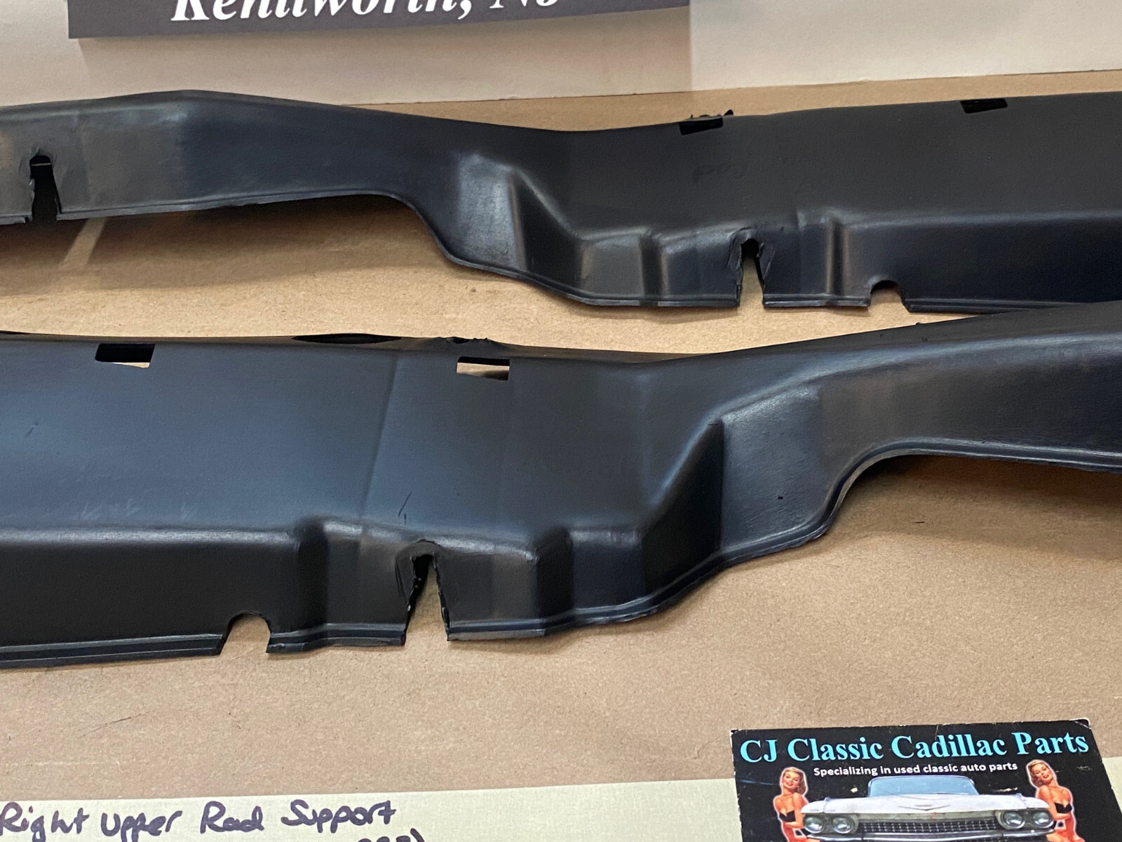 OEM 1977 1978 1979 Cadillac Deville LEFT & RIGHT UPPER RAD SUPPORT SPLASH GUARDS FILLERS PANELS #1614992/#1614993 - Image 12