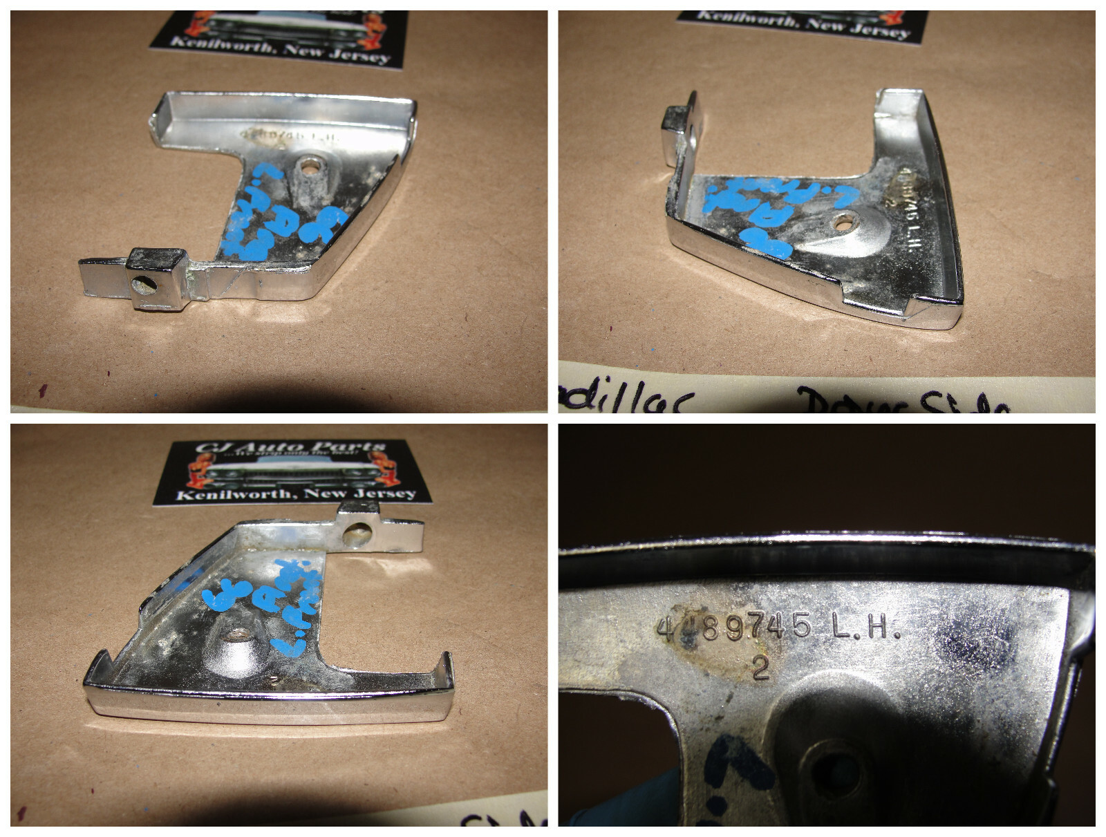 OEM 1965 1966 Cadillac Fleetwood Deville LEFT DRIVER SIDE FRONT INTERIOR DOOR HANDLE BEZEL TRIM #4489745 - Image 12