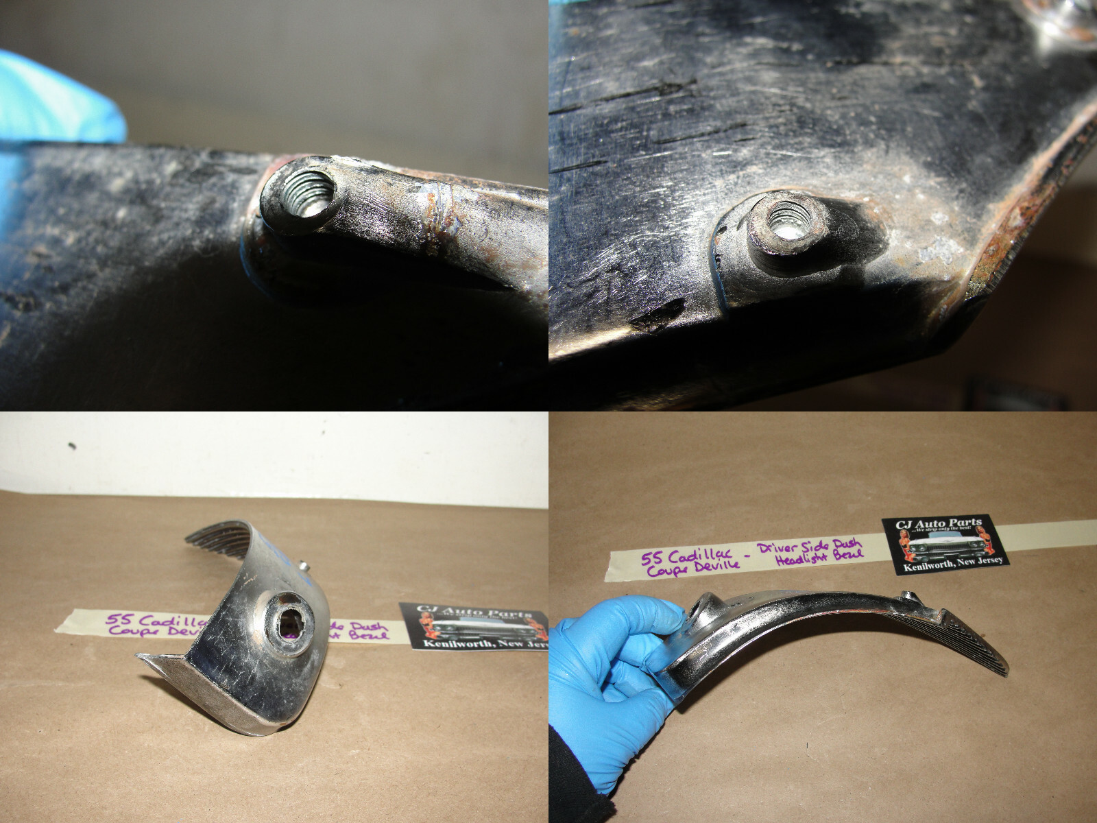 OEM 1955 Cadillac Deville Eldorado Fleetwood LEFT DRIVER SIDE DASH HEADLIGHT SWITCH BEZEL TRIM - Image 12