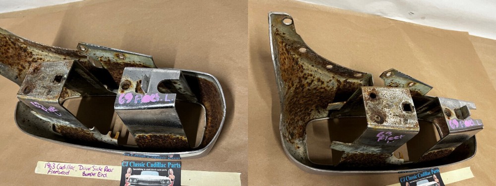 OEM 1963 Cadillac Fleetwood Deville Eldordo LEFT DRIVER SIDE REAR BUMPER END TAIL LIGHT HOUSING #3512757 - Image 12
