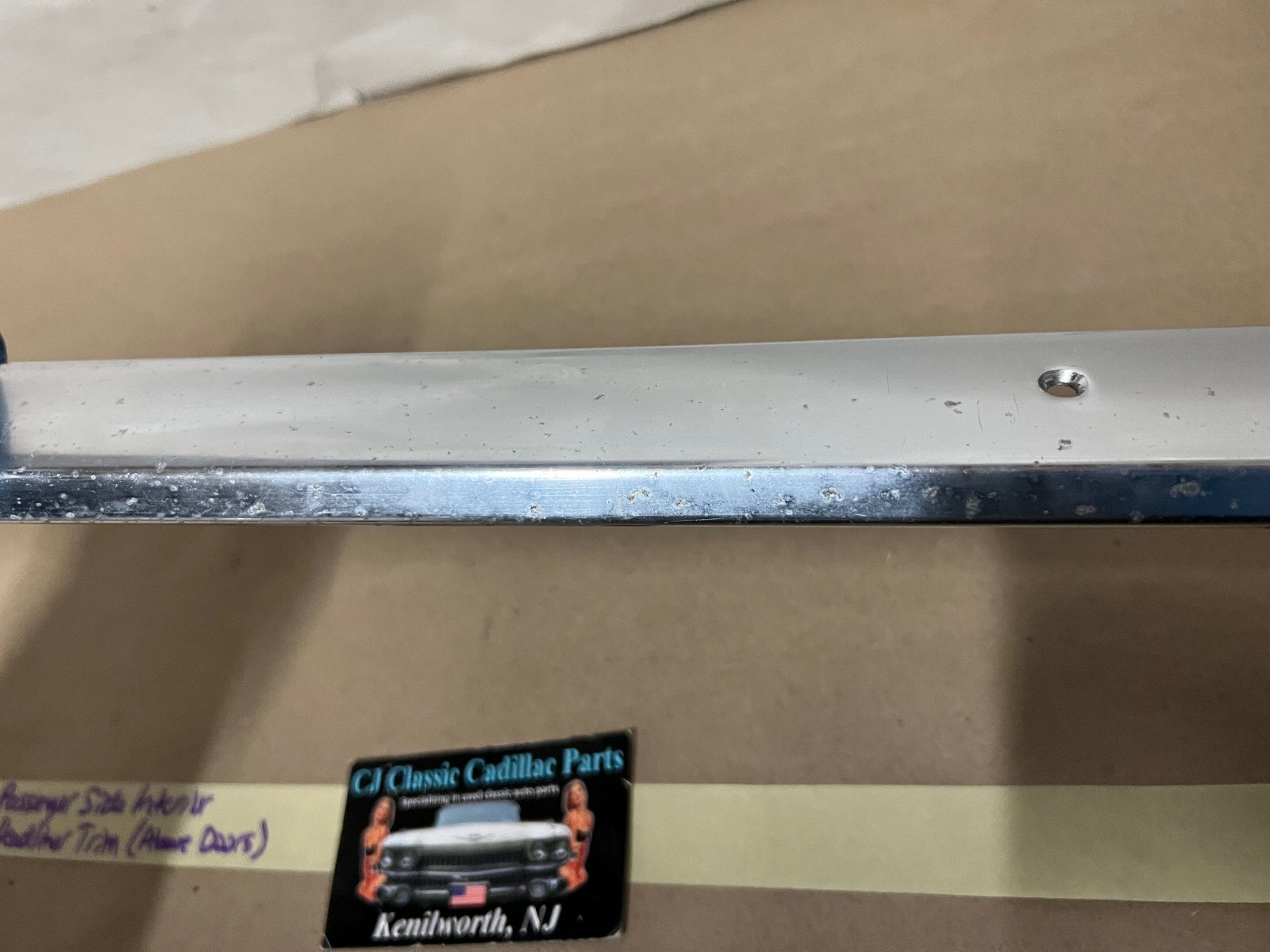 OEM 1959 1960 Cadillac Deville 4 Window 4 Door FLAT TOP INTERIOR RIGHT SIDE HEADLINER TRIM (ABOVE DOORS) #4757726 - Image 13