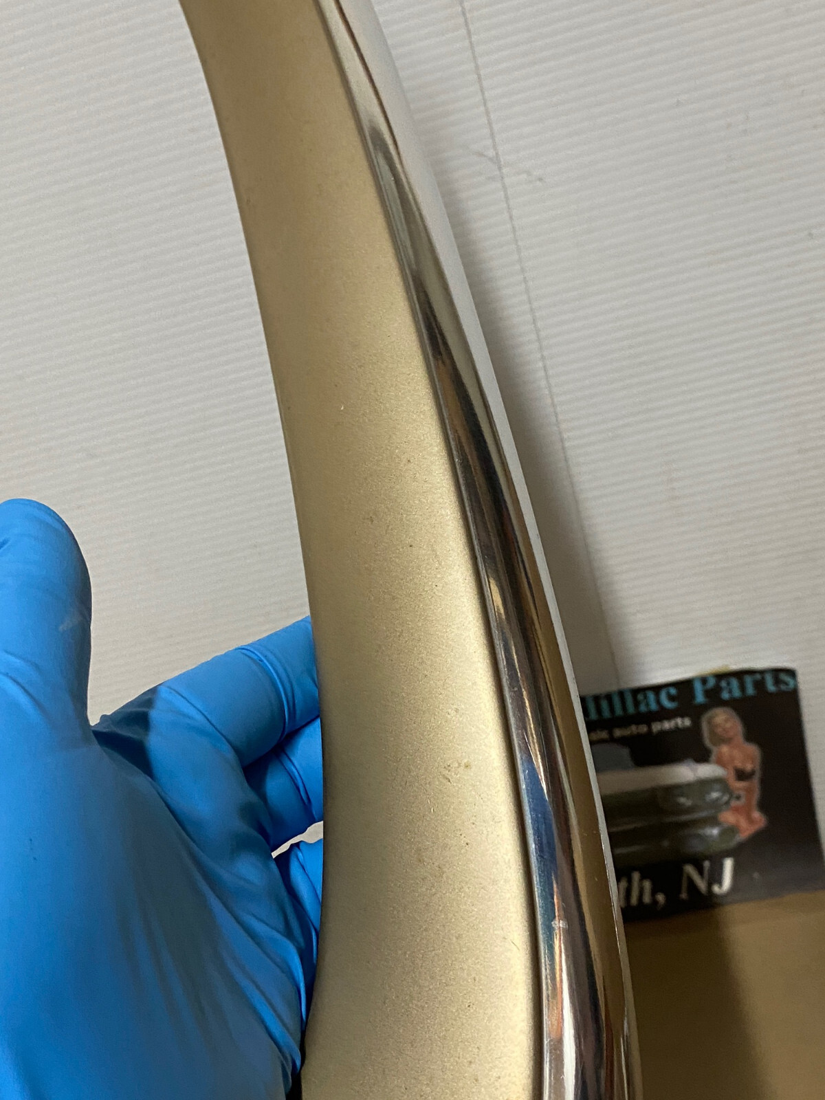 OEM 61 Cadillac Deville HardTop LEFT INTERIOR FRONT WINDSHIELD A PILLAR MOLDING TRIM #4815623 - Image 13