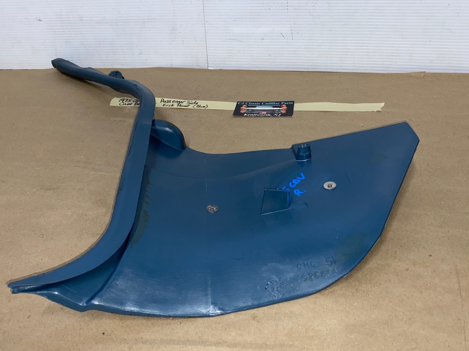 OEM 1971 1972 1973 1974 1975 1976 Cadillac Deville Eldorado Fleetwood Calais RIGHT PASSENGER SIDE LOWER KICK PANEL TRIM - BLUE - Image 17