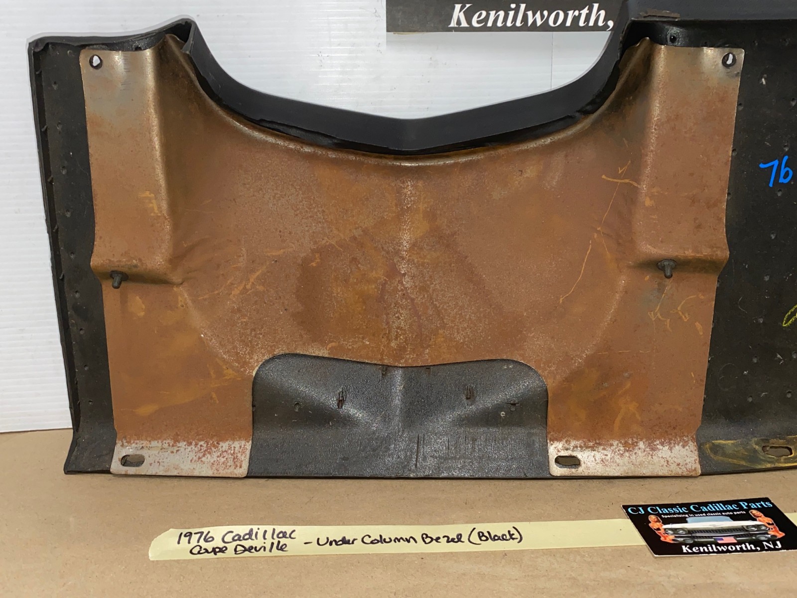 OEM 1974 1975 1976 Cadillac Deville Fleetwood Calais 1974 1975 1976 1977 1978 Eldorado LEFT DASH LOWER UNDER STEERING COLUMN BEZEL TRIM BLACK #3516124 - Image 13