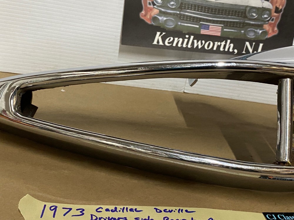 OEM 1973 Cadillac Deville Calais Fleetwood DRIVER SIDE LEFT BACK REAR BUMPER END #3515580 - Image 13