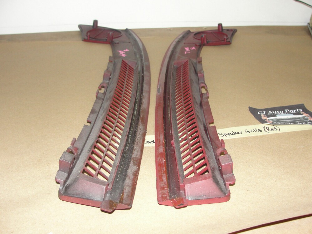 OEM 1974 1975 1976 Cadillac Deville Calais Fleetwood 1974 1975 1976 1977 1978 Eldorado DASH DEFROSTER SPEAKER GRILL VENT TRIM *DARK RED* #1602401/1602402 - Image 13