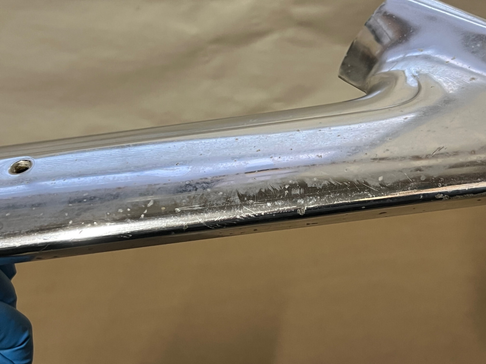 OEM 1959 1960 Cadillac Sedan Deville FLAT TOP INT. LEFT REAR WINDSHIELD C-PILLAR SIDE TRIM #4803295 - Image 13