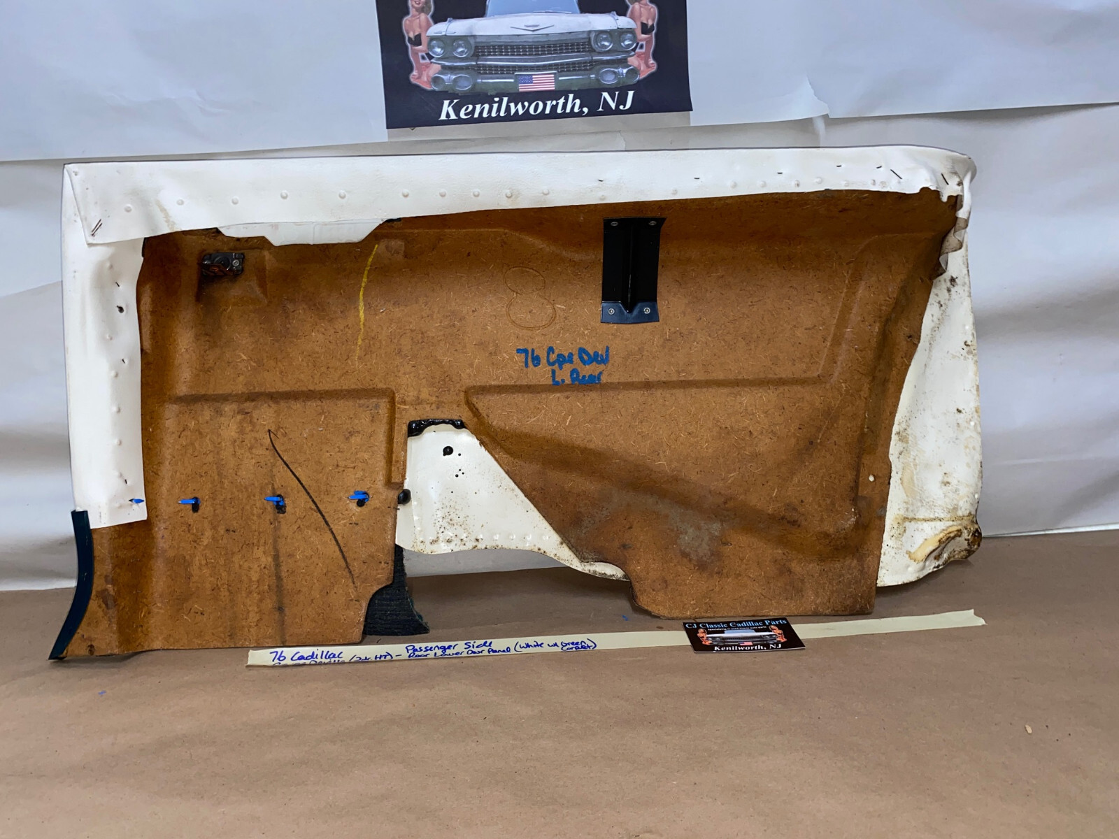 OEM 1971 1972 1973 1974 1975 1976 Cadillac Coupe Deville & Calais 2 DOOR LEFT DRIVER SIDE REAR LOWER DOOR PANEL ARM REST - Image 19