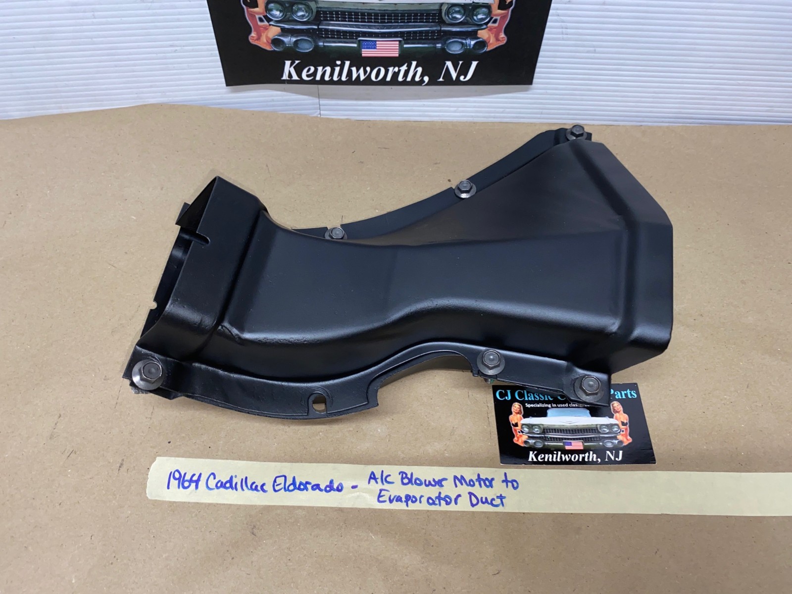 OEM 1963 1964 Cadillac Eldorado Deville Fleetwood A/C BLOWER MOTOR TO EVAPORATOR BOX DUCT W/MOUNTING BOLTS HARDWARE #1481036/#1481035 - Image 13
