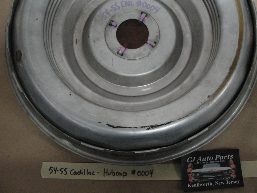 OEM 1954 1955 Cadillac Deville Eldorado Fleetwood 15" HUB CAP HUBCAP WHEEL COVER WITH CREST EMBLEM #0004 - Image 13