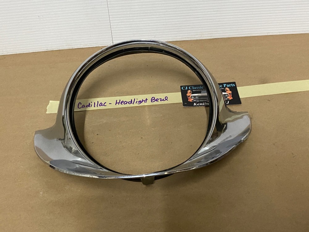 OEM 1957 Cadillac Eldorado Deville Fleetwood CHROME HEADLIGHT BEZEL TRIM #1466084/#3511047 - Image 14