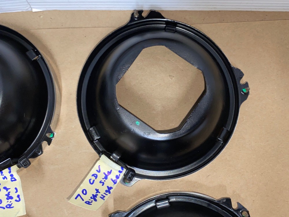 OEM 1969 1970 1971 1972 1973 1974 Cadillac Deville Eldorado Fleetwood Calais LEFT & RIGHT INNER & OUTER HEADLIGHT BUCKETS WITH TRIM RINGS #5963839/#5963840/#5963838 - Image 14