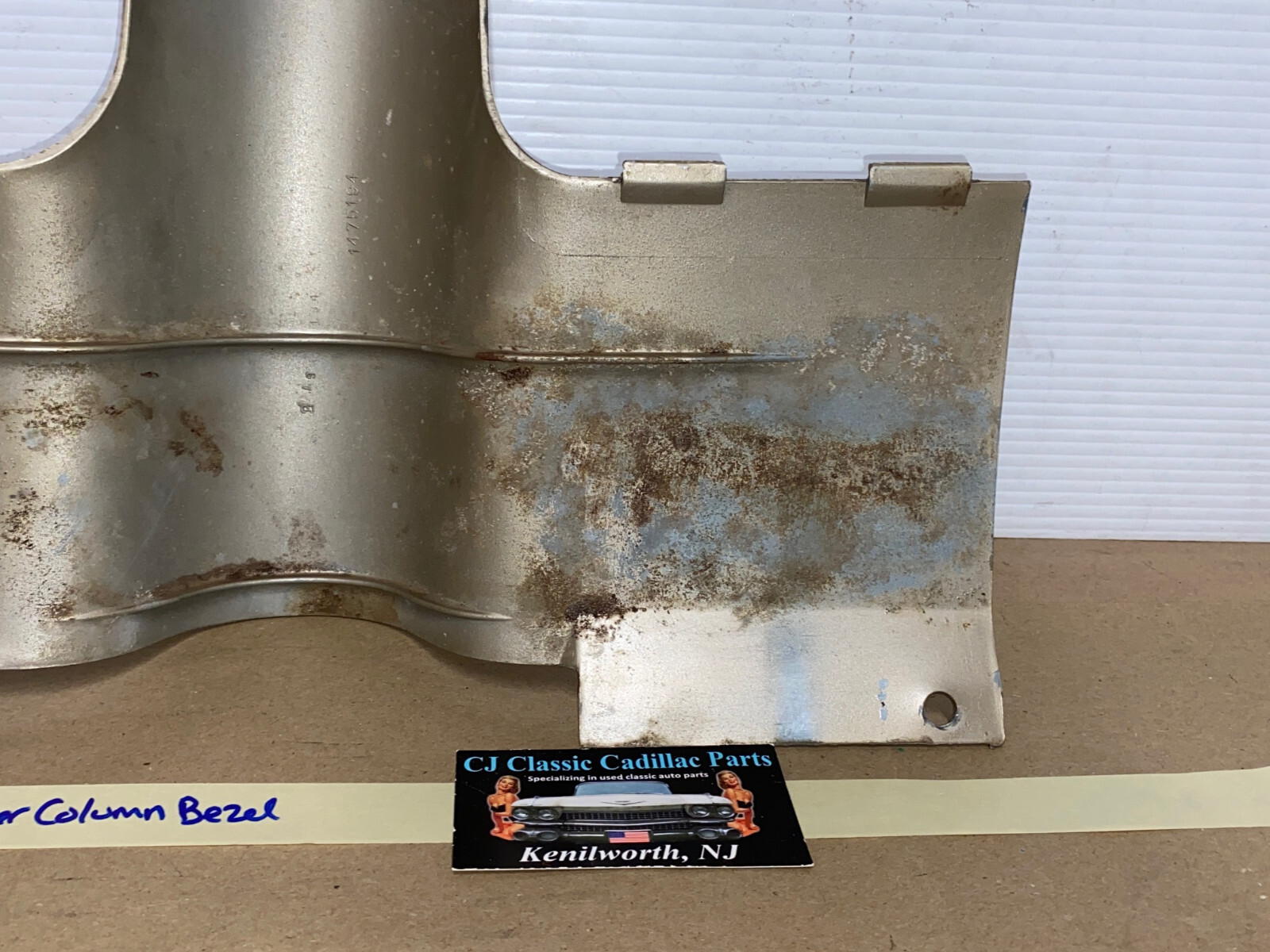 OEM 1961 Cadillac Deville Eldorado Fleetwood LOWER DASH UNDER COLUMN BEZEL TRIM * TAN/LIGHT BROWN * #1475194 - Image 14
