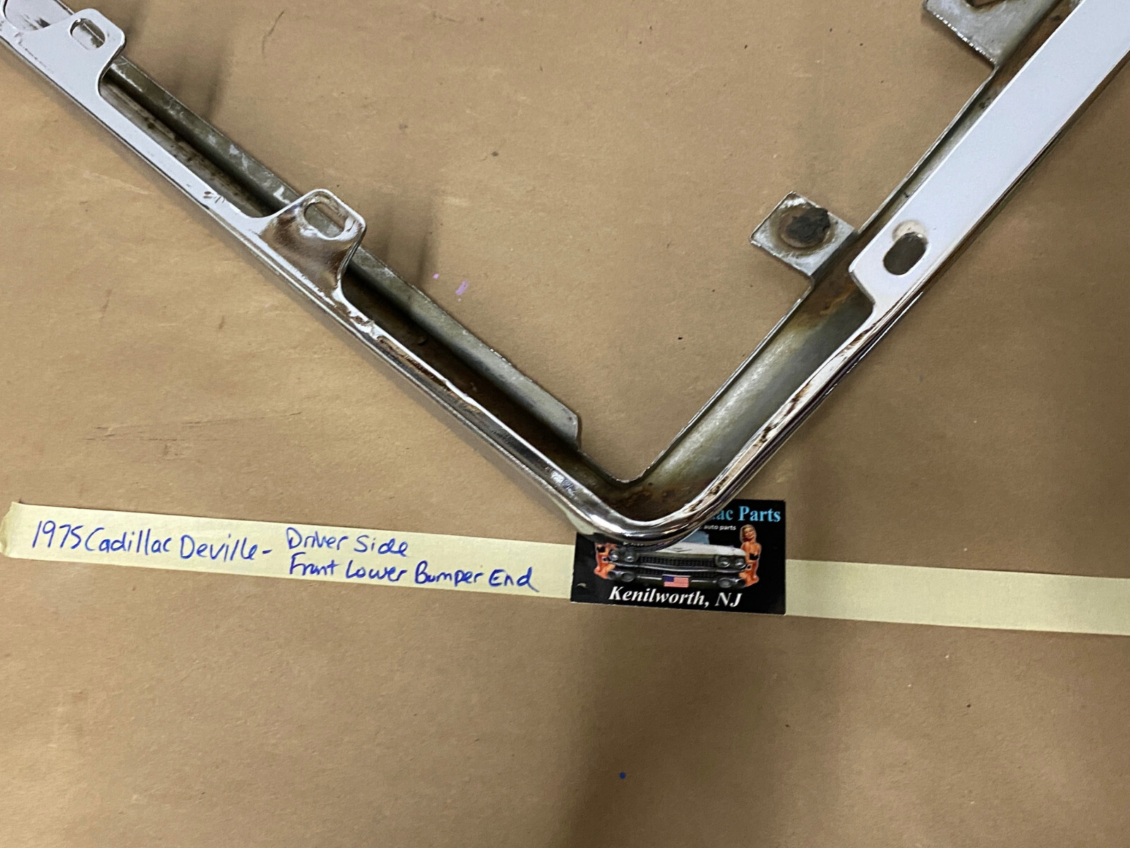 OEM 1973 1974 1975 1976 Cadillac Deville Calais Fleetwood Commercial Chassis LEFT DRIVER SIDE FRONT LOWER BUMPER END CORNER #1603644/#3515870 - Image 14