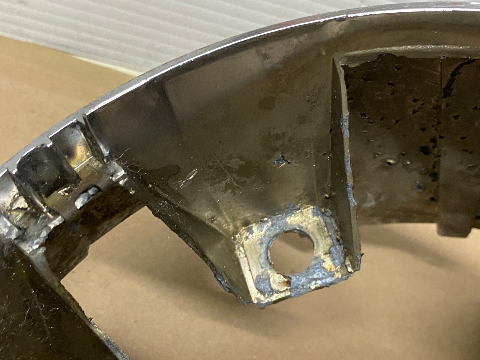 OEM 1961 Cadillac Deville Eldorado Fleetwood RIGHT PASSENGER SIDE OUTER LOW BEAM HEADLIGHT HOUSING BEZEL #5952452 - Image 14