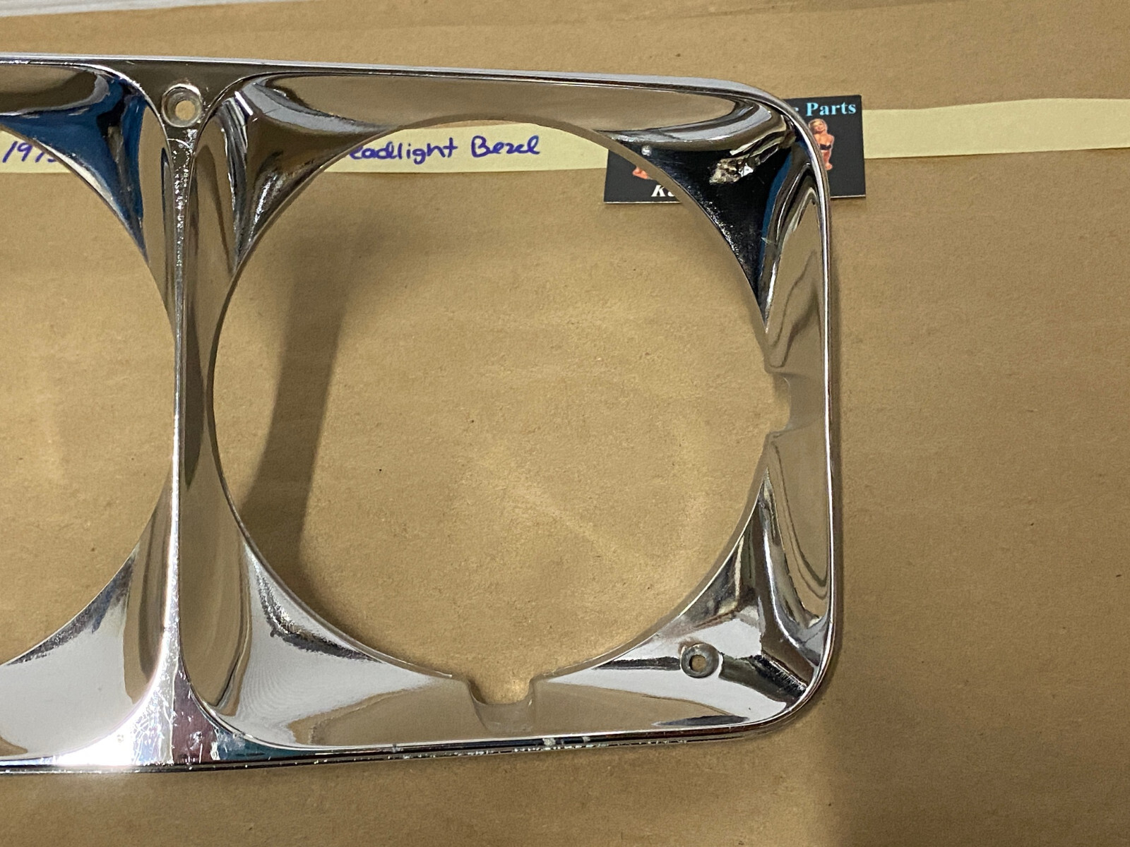 OEM 1971 1973 1974 Cadillac Eldorado HEADLIGHT BEZEL CHROME COVER TRIM #1494987 - Image 14