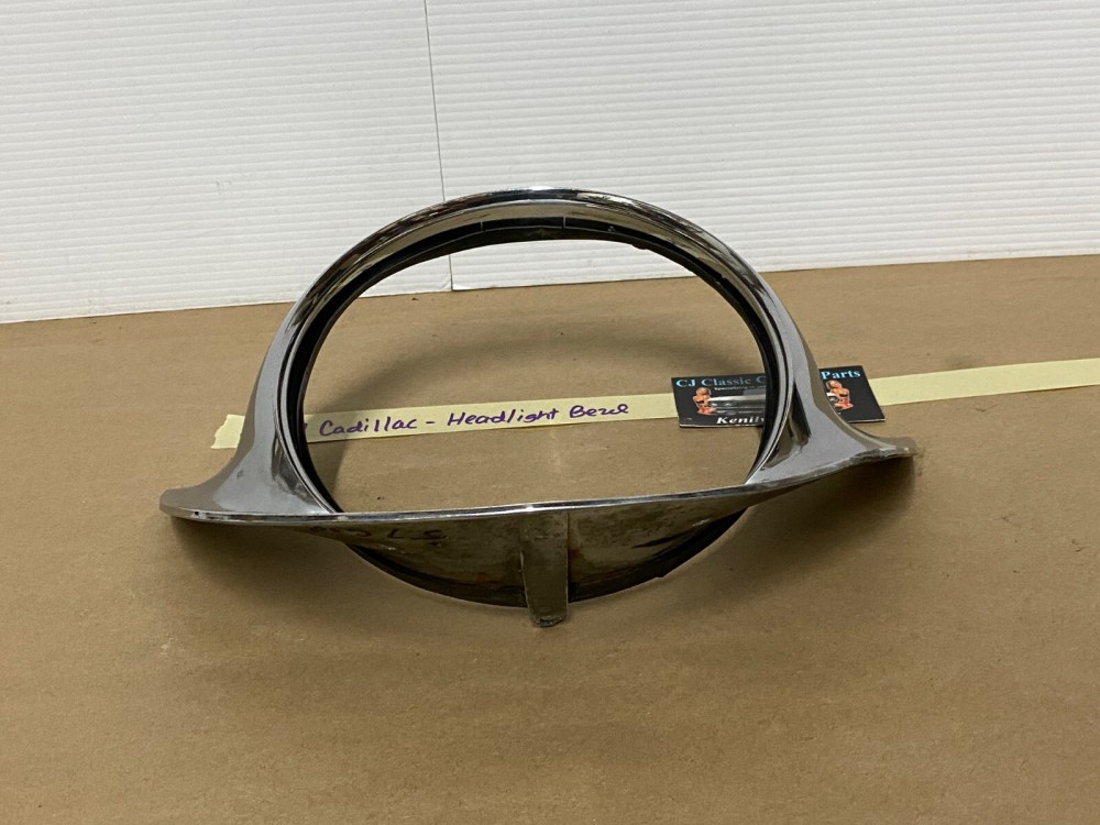 OEM 1957 Cadillac Eldorado Deville Fleetwood CHROME HEADLIGHT BEZEL TRIM #1466084/#3511047 - Image 15