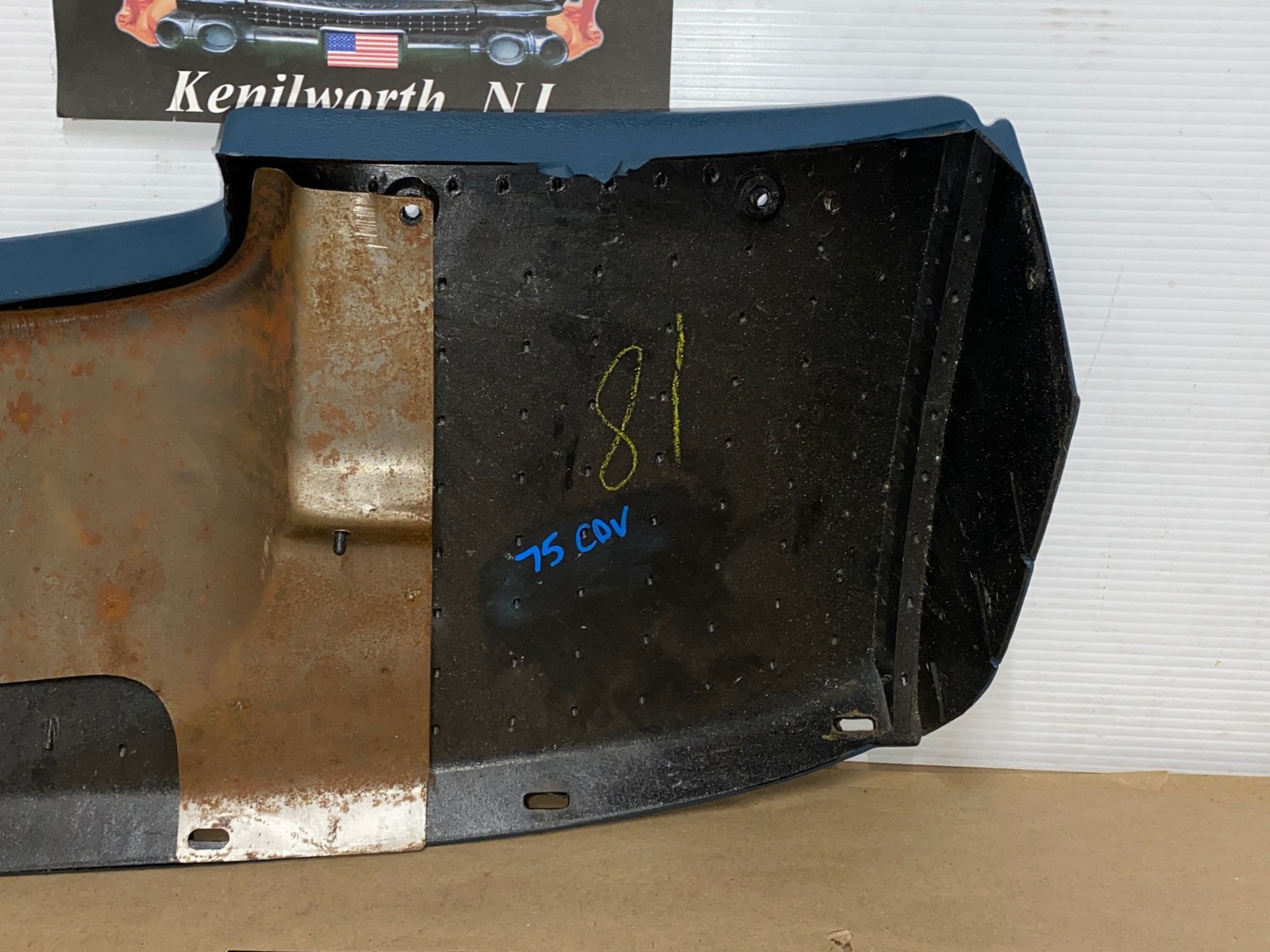 OEM 1974 1975 1976 Cadillac Deville Fleetwood Calais 1974 1975 1976 1977 1978 Eldorado LEFT DASH LOWER UNDER STEERING COLUMN BEZEL TRIM BLUE #3516124 - Image 15