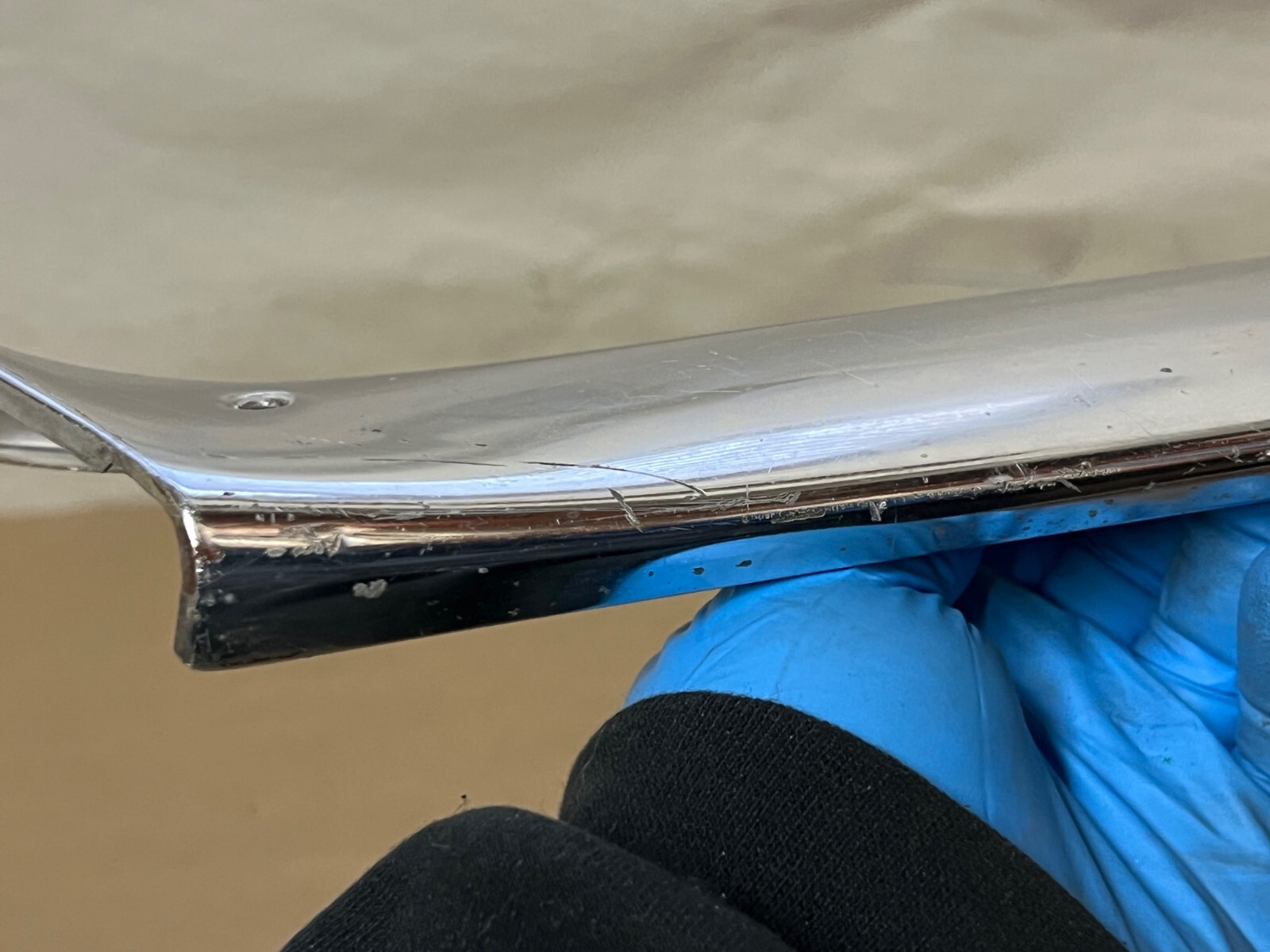 OEM 1959 1960 Cadillac Sedan Deville FLAT TOP INT. LEFT REAR WINDSHIELD C-PILLAR SIDE TRIM #4803295 - Image 15