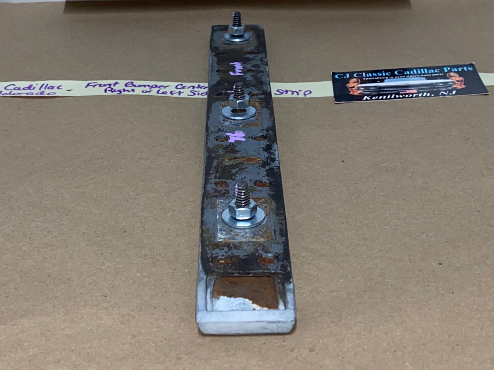 OEM 1975 1976 1977 1978 CADILLAC ELDORADO FRONT BUMPER CENTER BAR IMPACT STRIP CUSHION W/STUDS #1605272 LEFT OR RIGHT SIDE - Image 5