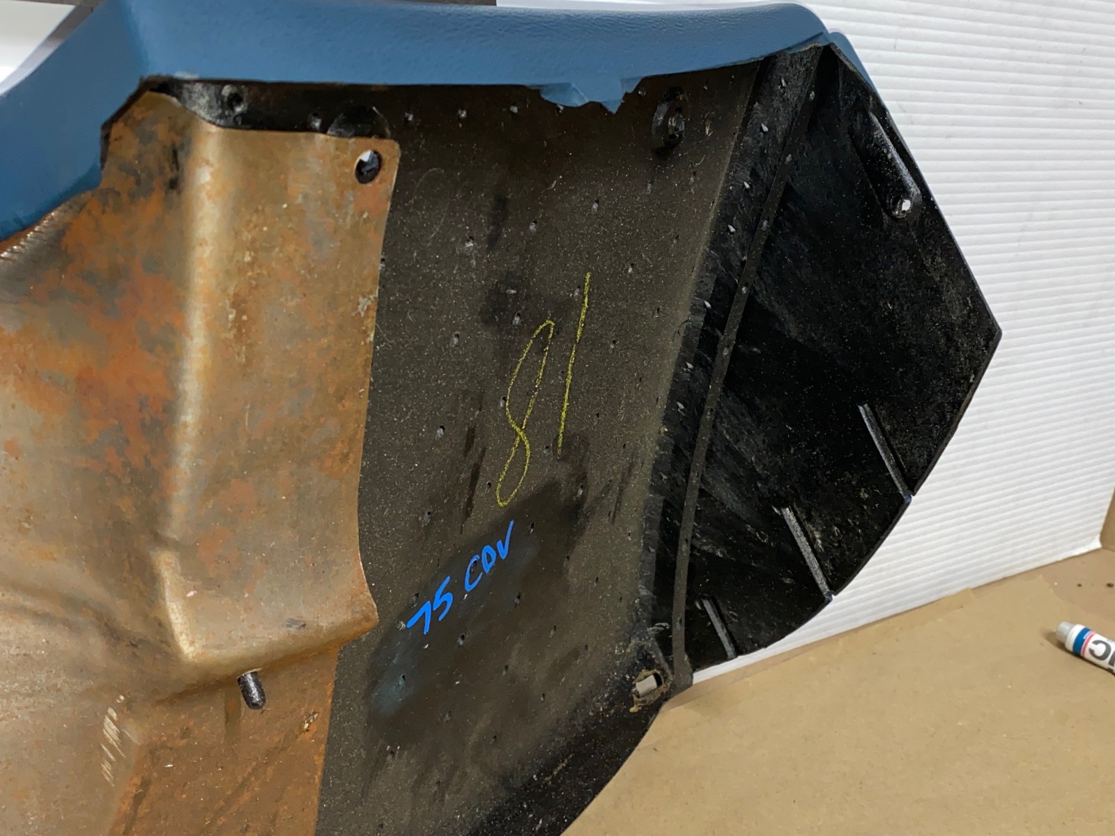 OEM 1974 1975 1976 Cadillac Deville Fleetwood Calais 1974 1975 1976 1977 1978 Eldorado LEFT DASH LOWER UNDER STEERING COLUMN BEZEL TRIM BLUE #3516124 - Image 16