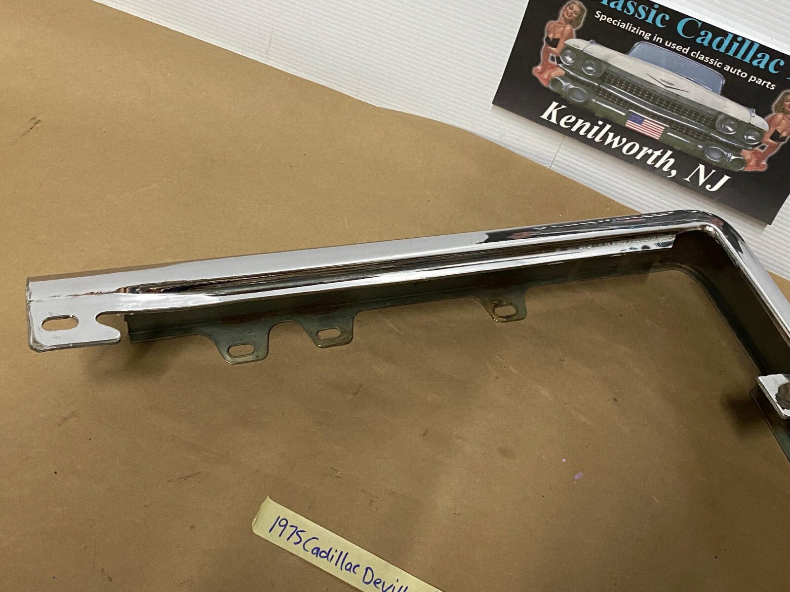 OEM 1973 1974 1975 1976 Cadillac Deville Calais Fleetwood Commercial Chassis LEFT DRIVER SIDE FRONT LOWER BUMPER END CORNER #1603644/#3515870 - Image 16