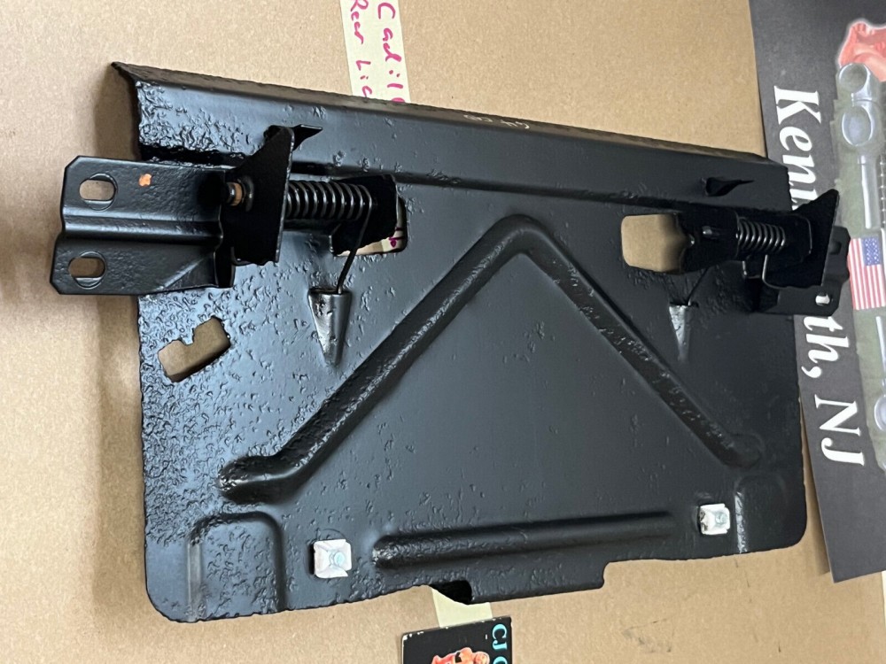 OEM 1963 1964 Cadillac Deville Eldorado Fleetwood REAR BUMPER LICENSE PLATE HOLDER FUEL FILLER DOOR #1480045 - Image 16