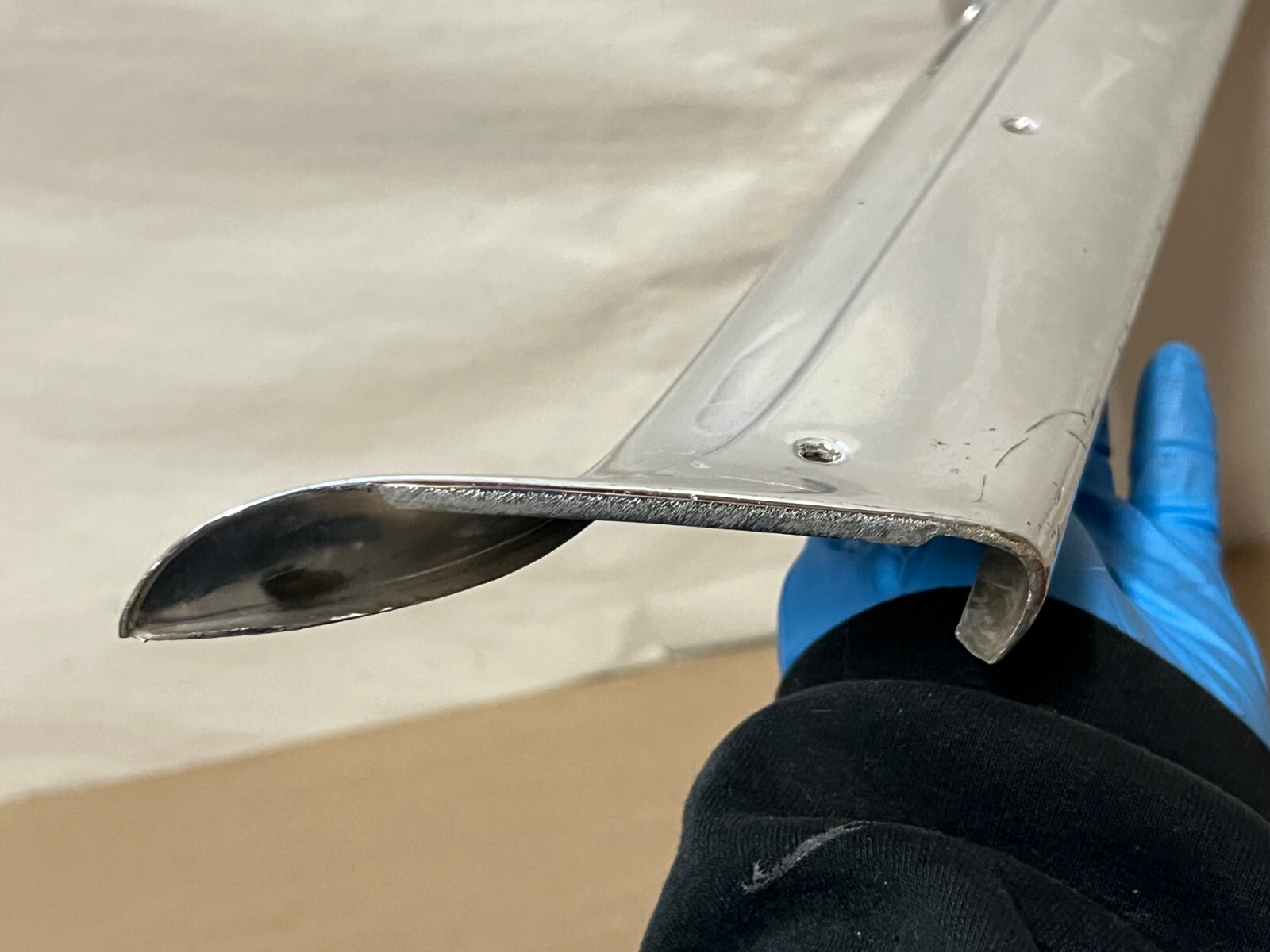 OEM 1959 1960 Cadillac Sedan Deville FLAT TOP INT. LEFT REAR WINDSHIELD C-PILLAR SIDE TRIM #4803295 - Image 16