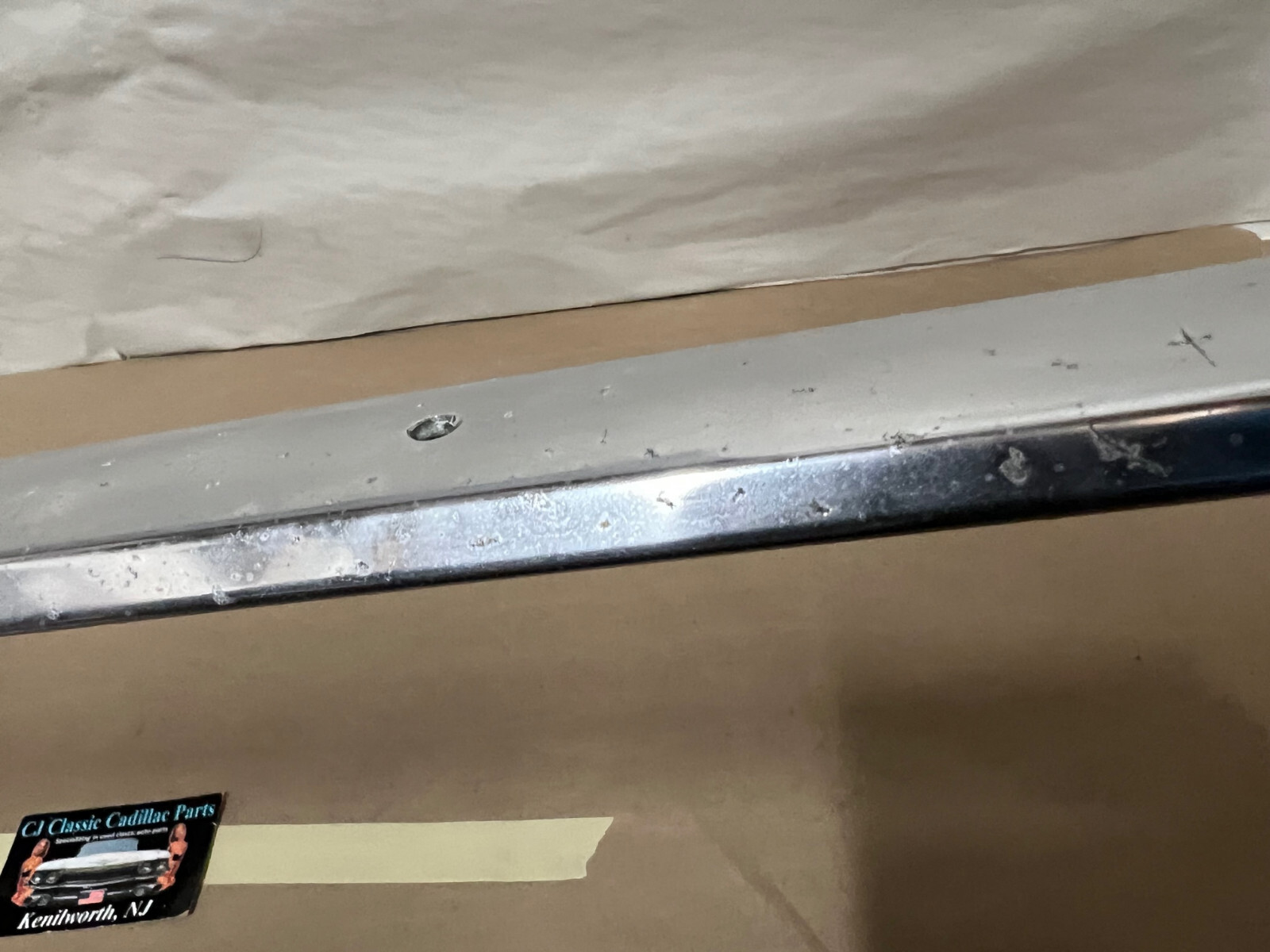 OEM 1959 1960 Cadillac Deville 4 Window 4 Door FLAT TOP INTERIOR RIGHT SIDE HEADLINER TRIM (ABOVE DOORS) #4757726 - Image 16