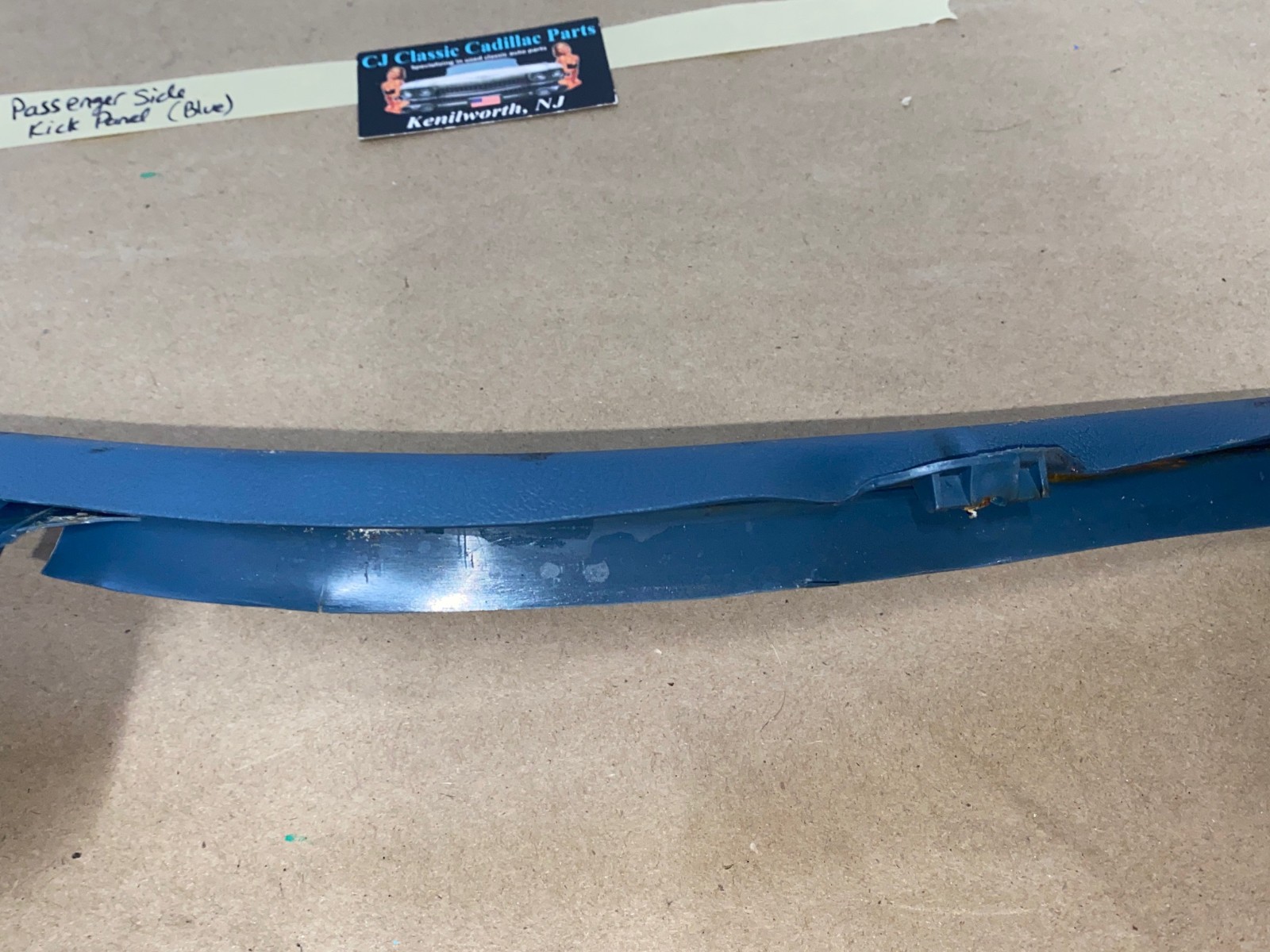OEM 1971 1972 1973 1974 1975 1976 Cadillac Deville Eldorado Fleetwood Calais RIGHT PASSENGER SIDE LOWER KICK PANEL TRIM - BLUE - Image 24