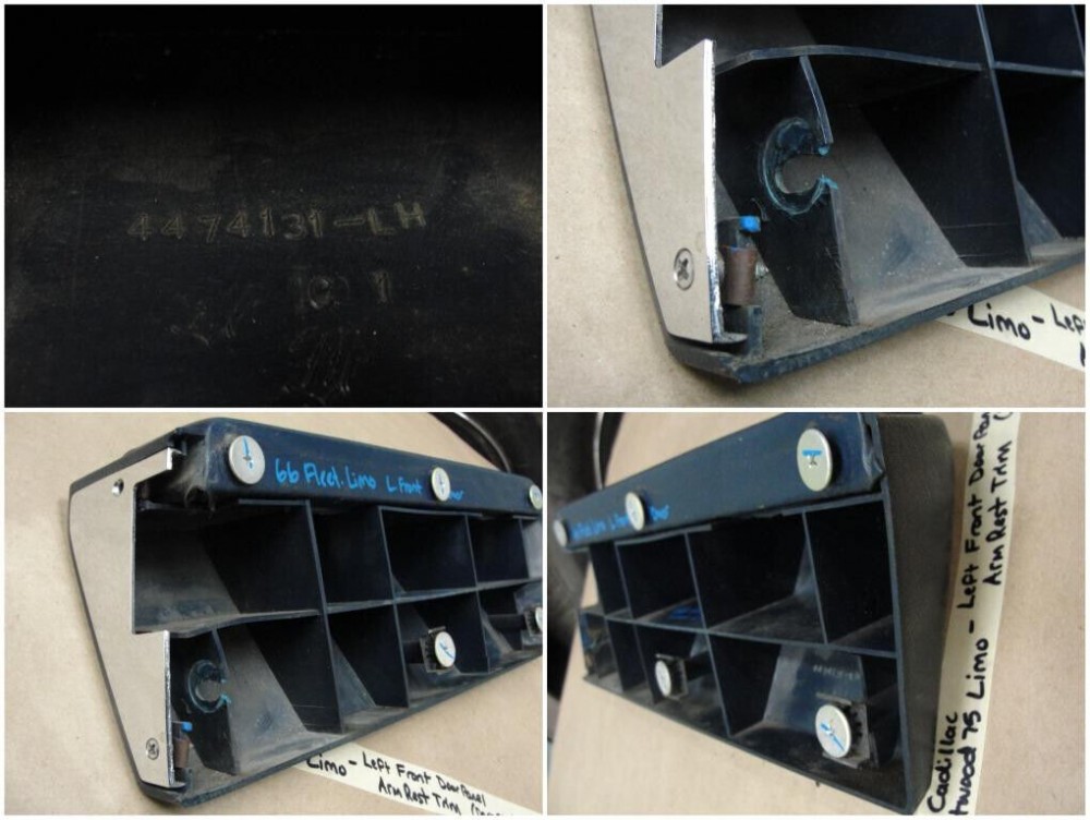 OEM 1966 1967 Cadillac Fleetwood LIMO LIMOUSINE LEFT DRIVER SIDE FRONT DOOR PANEL ARM REST BASE PAD TRIM - - DARK BLUE - Image 17